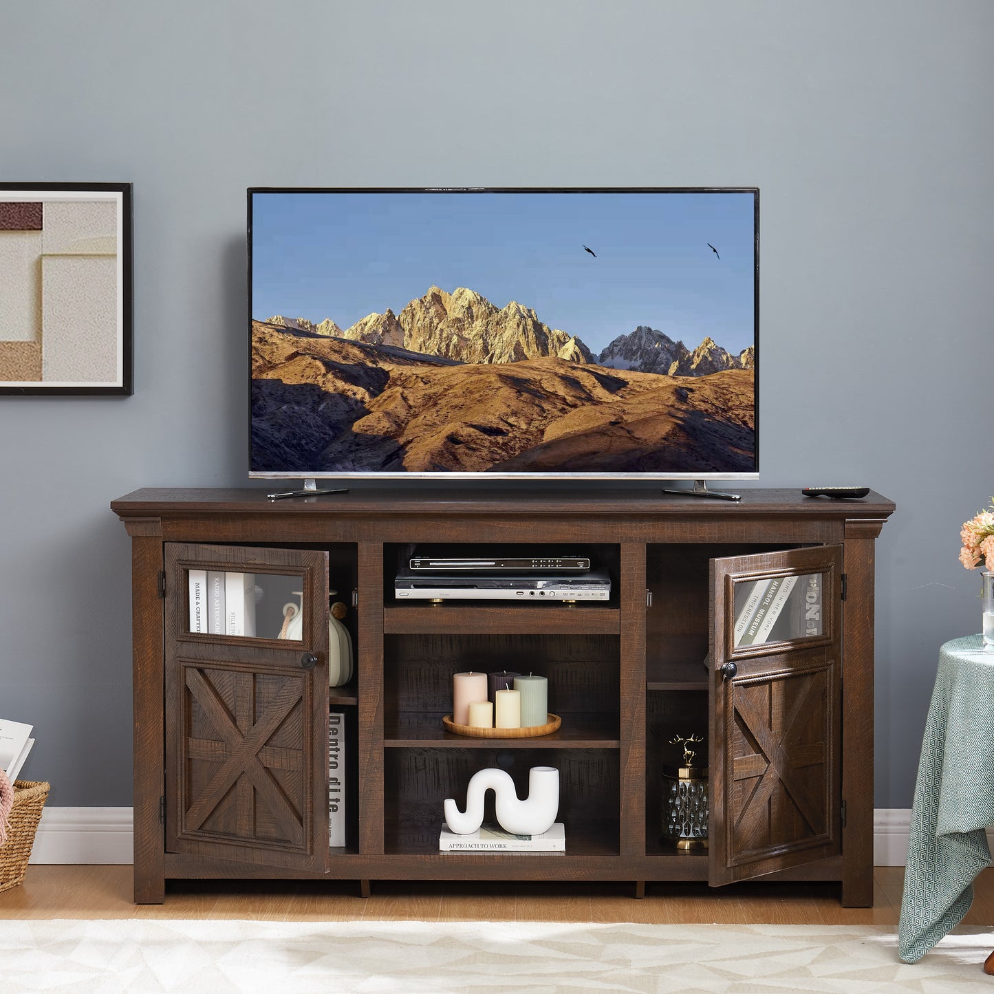 Farmhouse Timber TV Cabinet