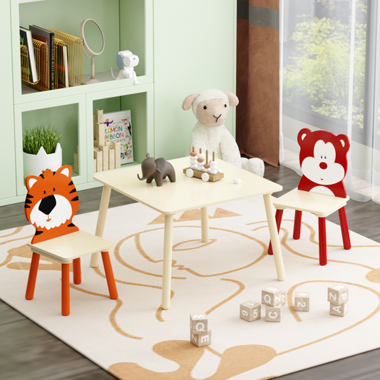 Animal Kids Table and Chairs Set