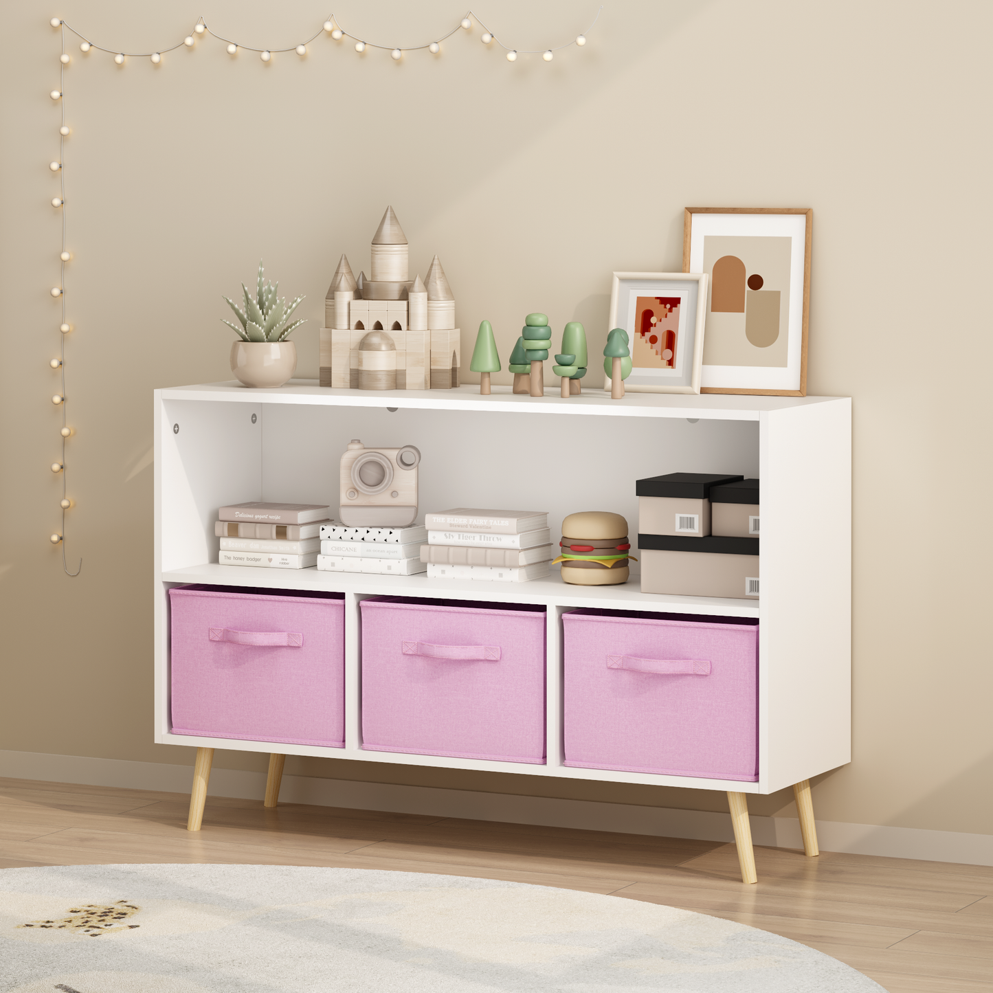 Kids Storage Cabinet with Drawers