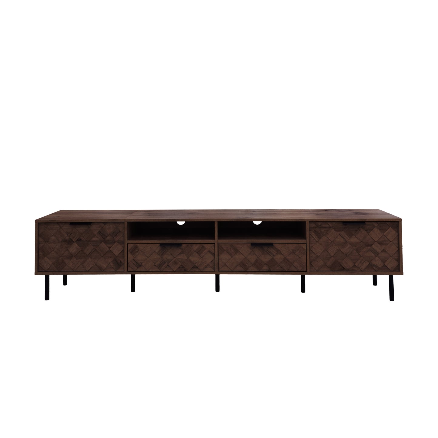 Modern Walnut TV Entertainment Unit