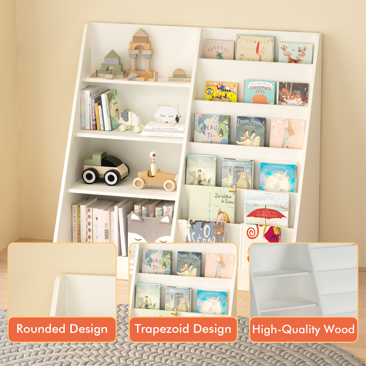Kids Toy Storage Bookcase
