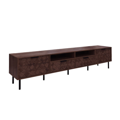 Modern Walnut TV Entertainment Unit