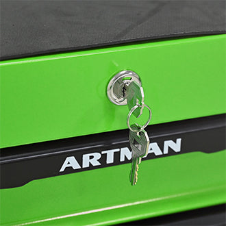 Green Rolling Tool Storage Cabinet
