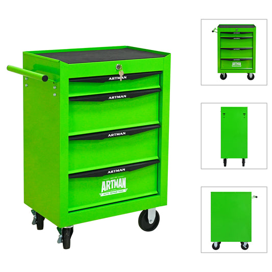 Green Rolling Tool Storage Cabinet