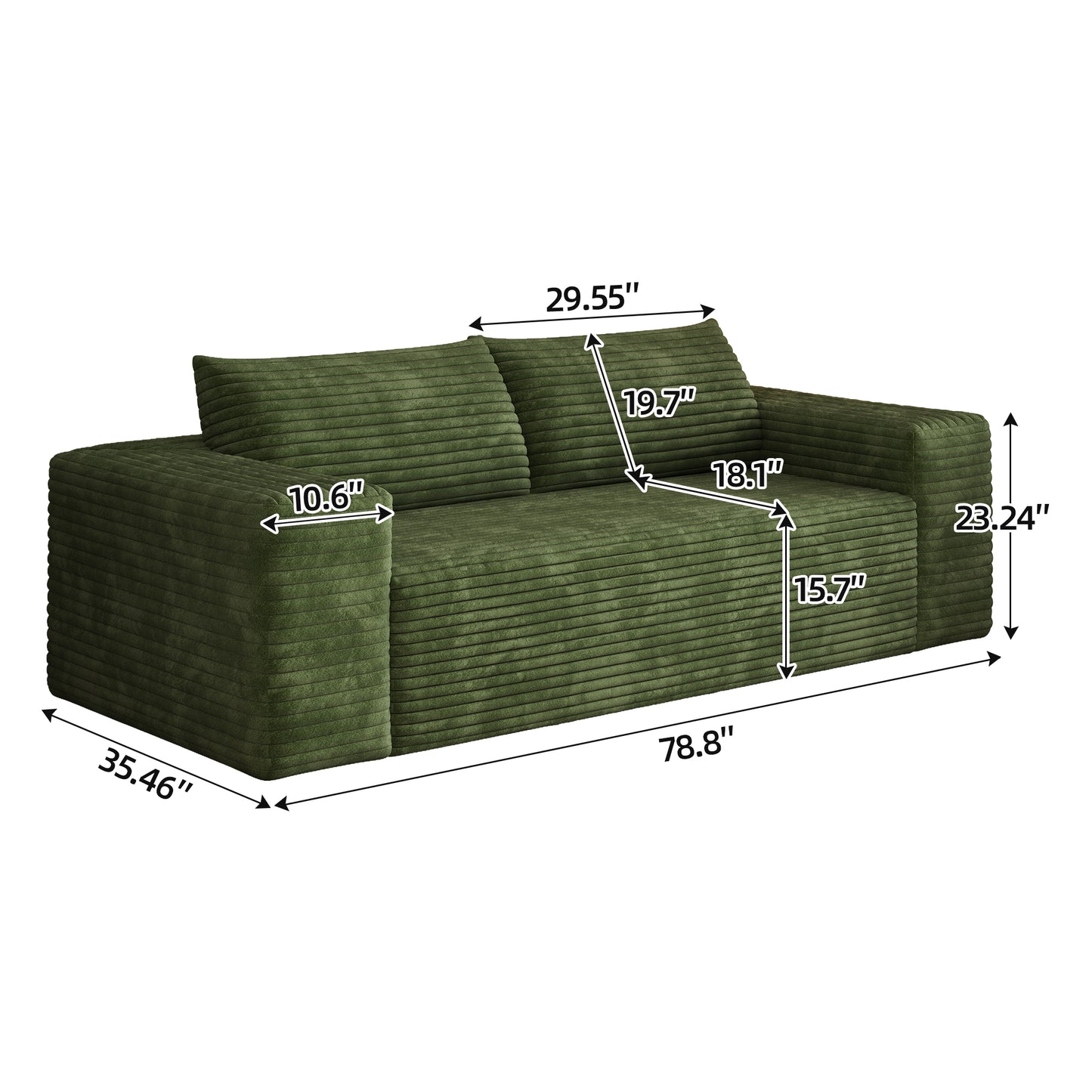 Modern Green Modular Sofa