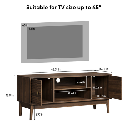 Mid-Century Walnut TV Stand