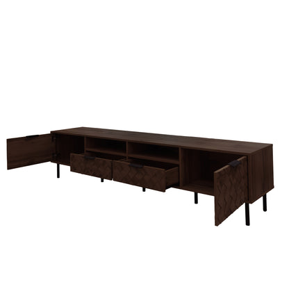 Modern Walnut TV Entertainment Unit