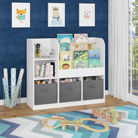 Grey Kids Storage Bookcase