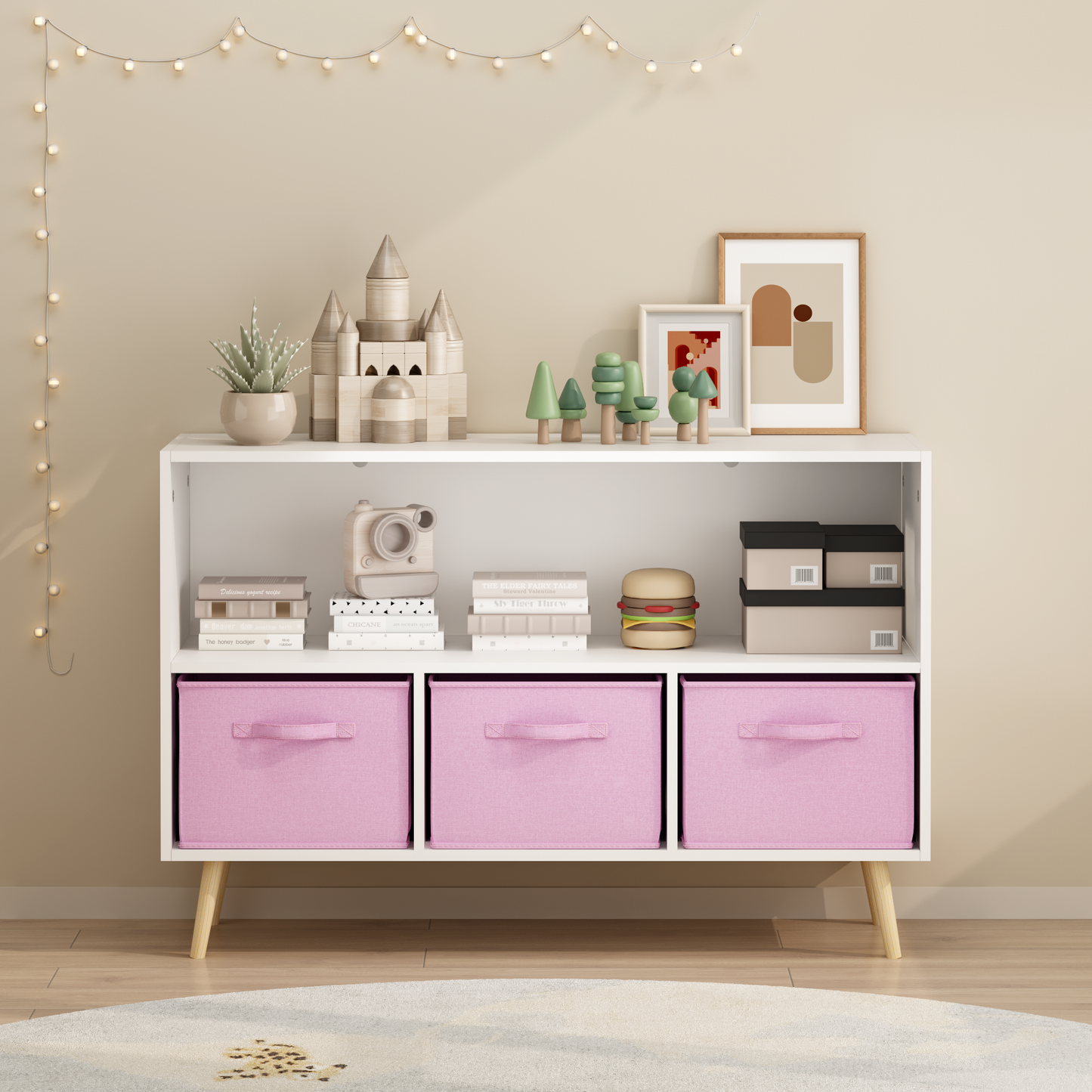 Kids Storage Cabinet with Drawers