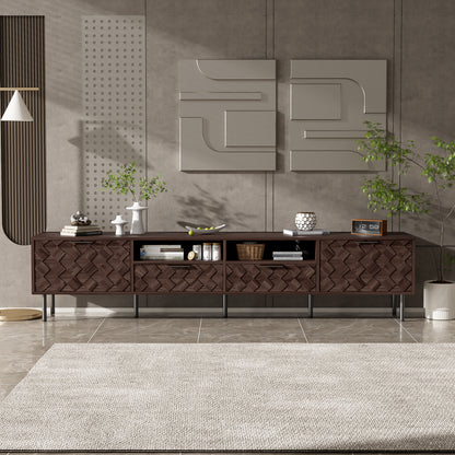 Modern Walnut TV Entertainment Unit