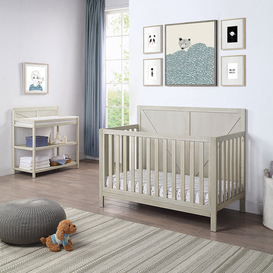 White Convertible Baby Cot