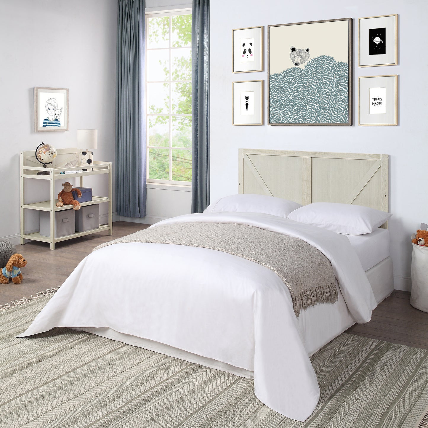 White Convertible Baby Cot
