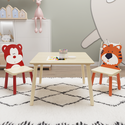 Animal Kids Table and Chairs Set