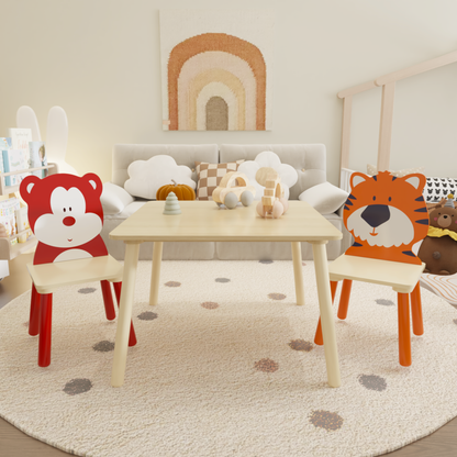 Animal Kids Table and Chairs Set