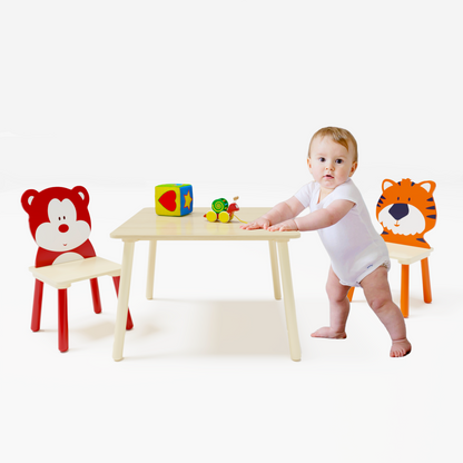 Animal Kids Table and Chairs Set