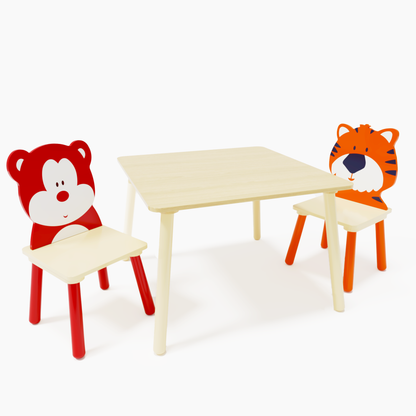 Animal Kids Table and Chairs Set