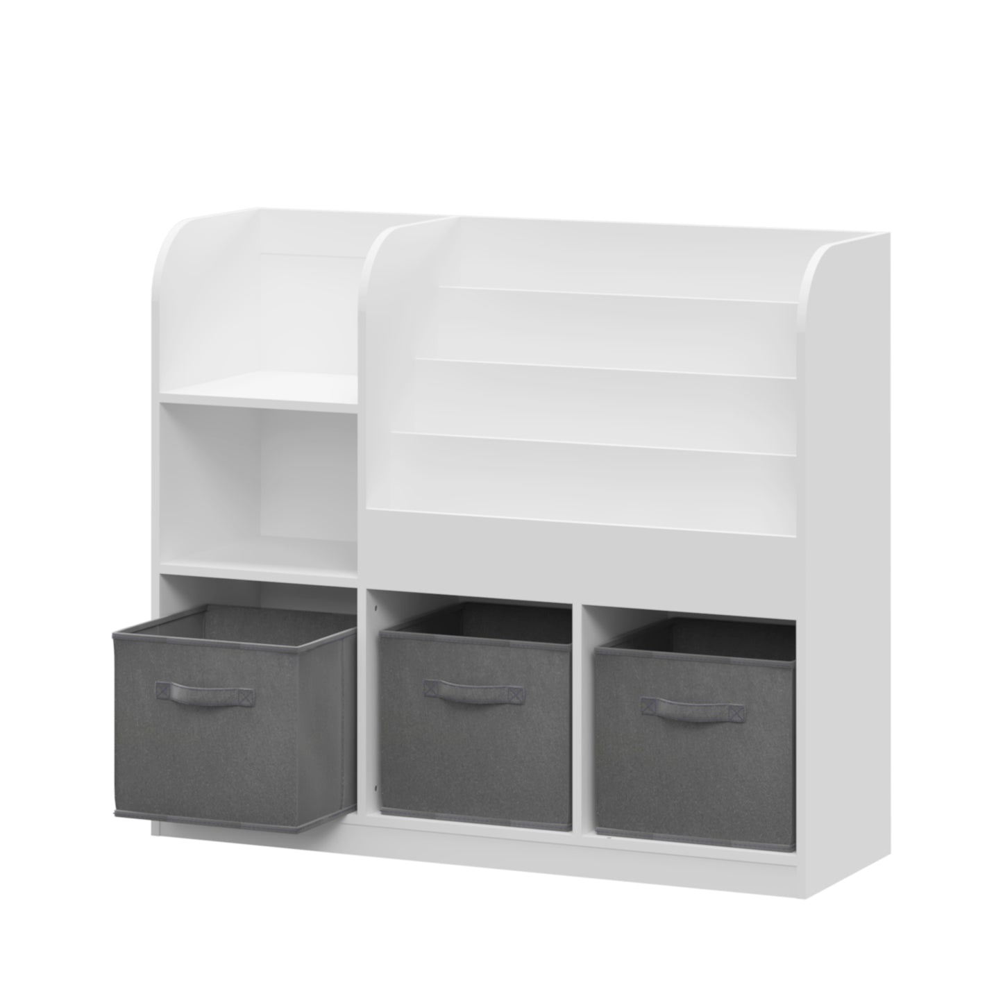 Grey Kids Storage Bookcase