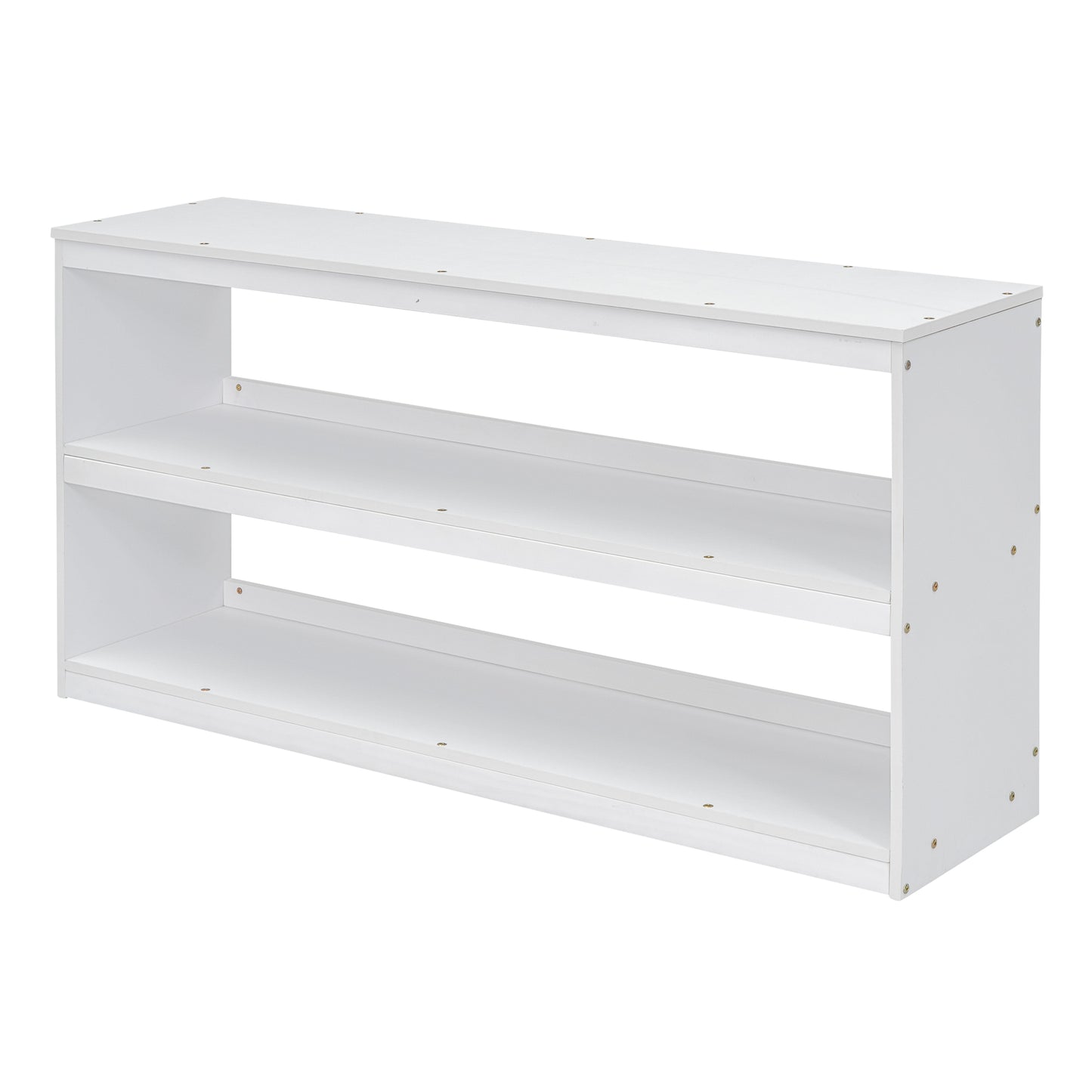White Timber Loft Bed with Storage Desk