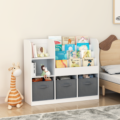 Grey Kids Storage Bookcase