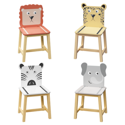 Kids Study Table and Animal Chair Set