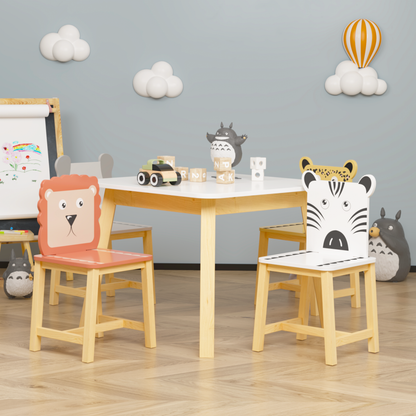 Kids Study Table and Animal Chair Set