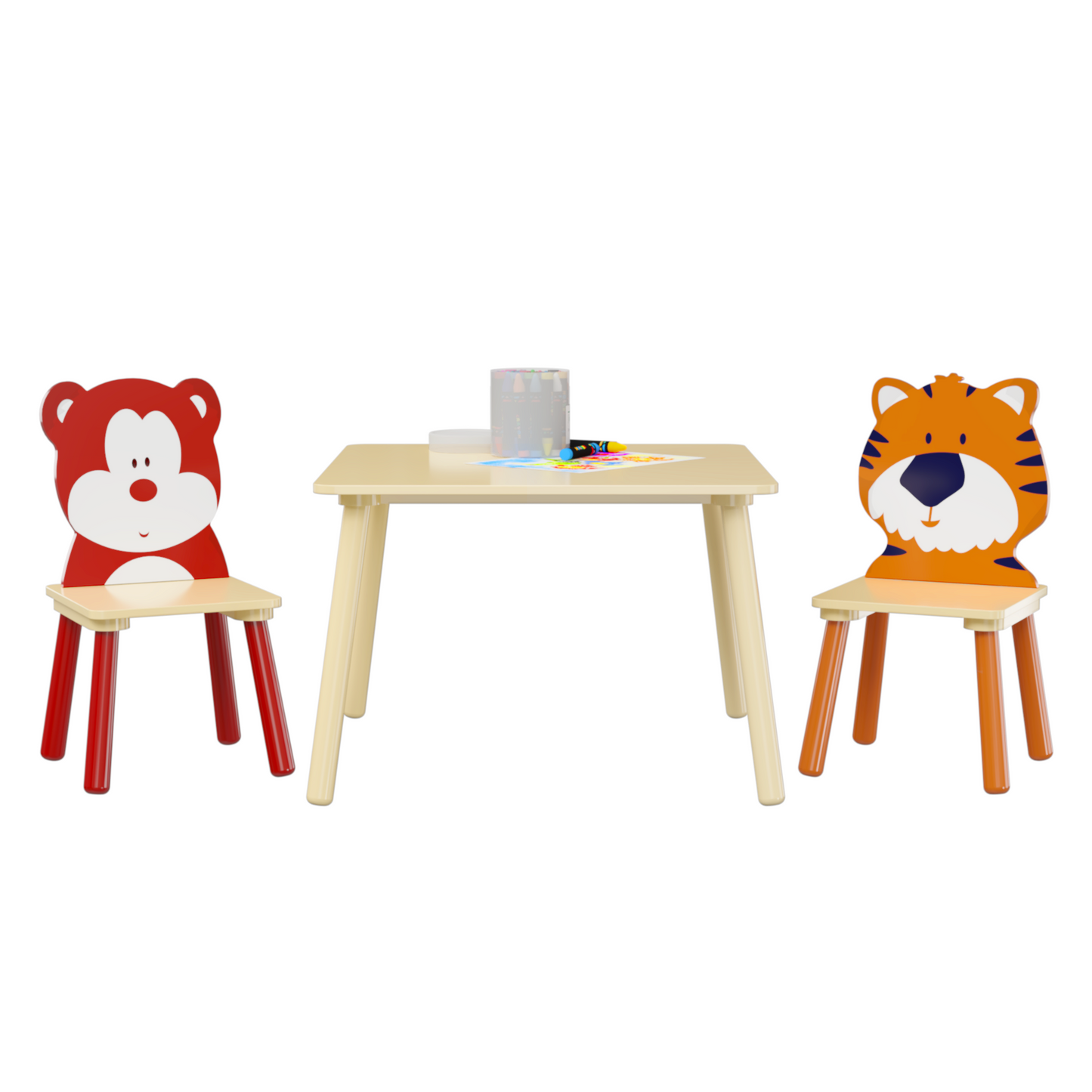 Animal Kids Table and Chairs Set