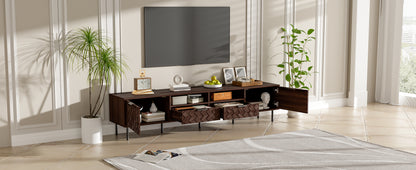 Modern Walnut TV Entertainment Unit
