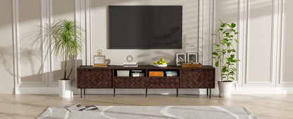 Modern Walnut TV Entertainment Unit