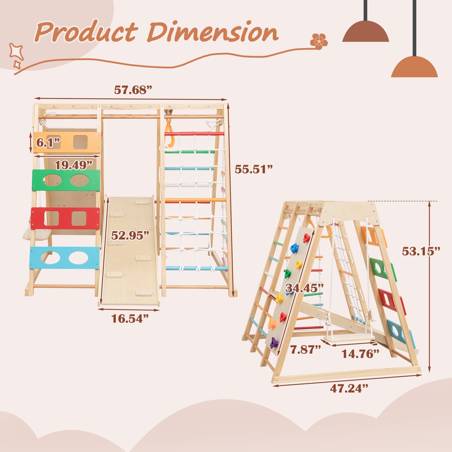 Indoor Kids Climbing Play Gym