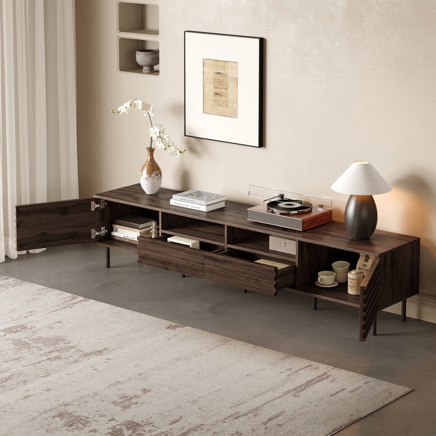 Lowline Walnut TV Console Cabinet