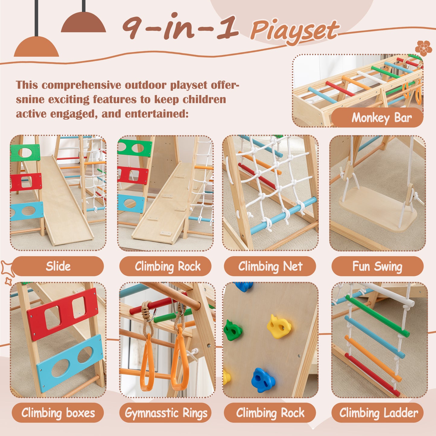 Indoor Kids Climbing Play Gym