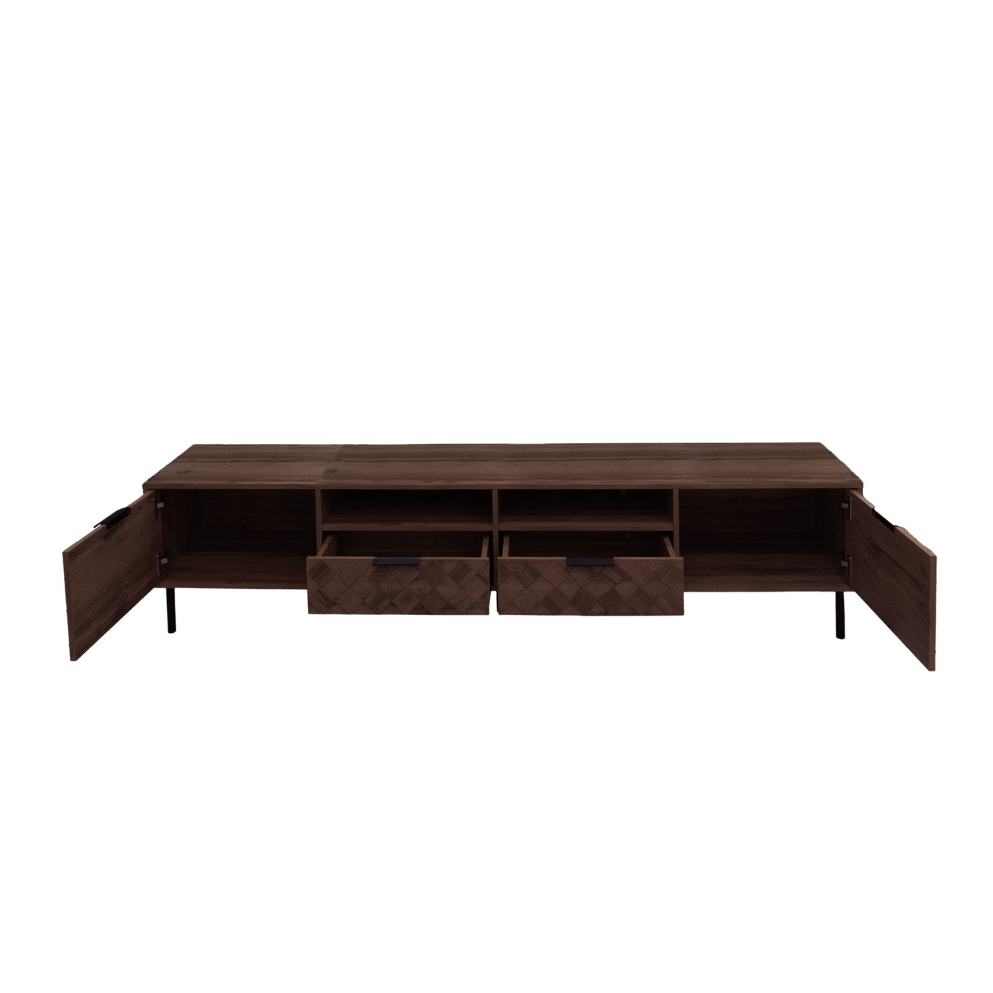 Modern Walnut TV Entertainment Unit