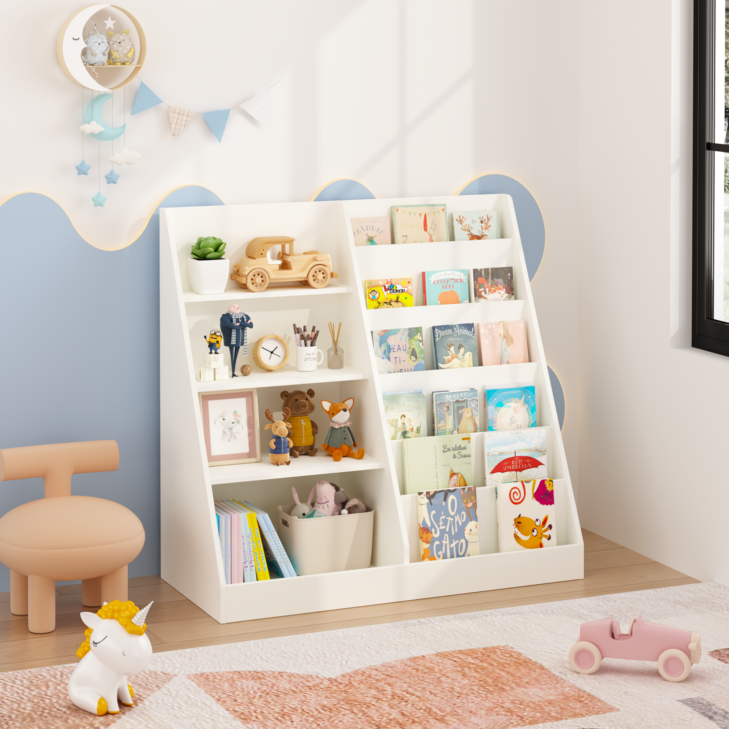 Kids Toy Storage Bookcase