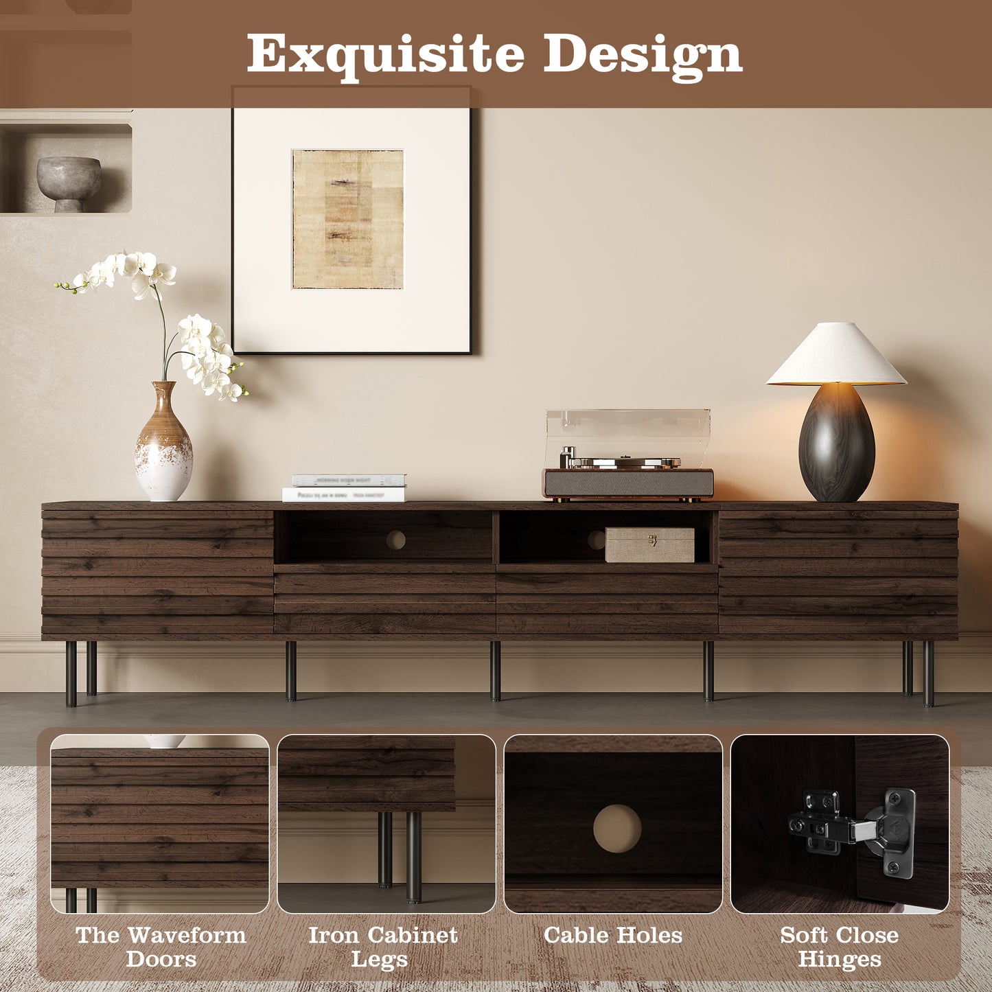 Lowline Walnut TV Console Cabinet