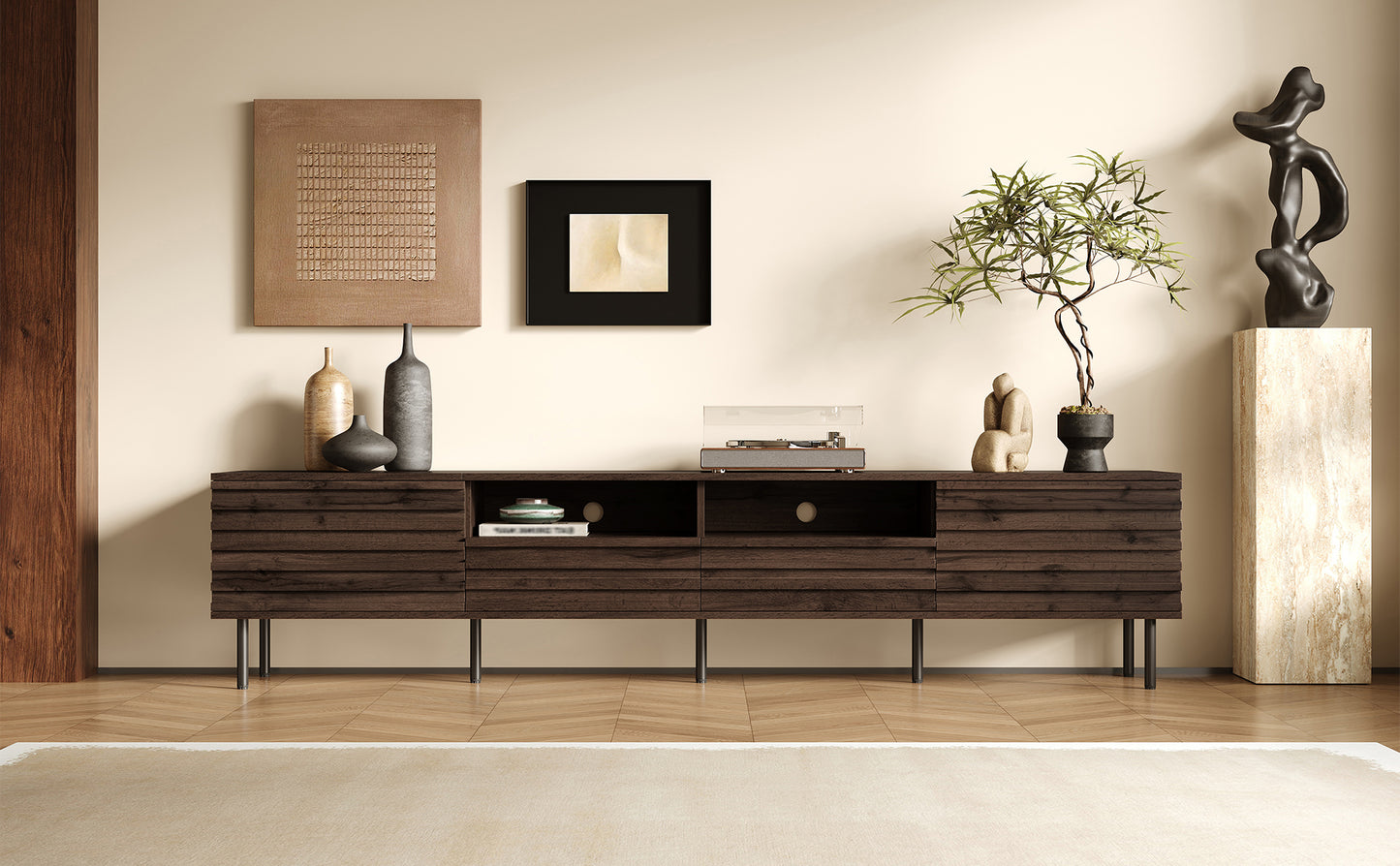 Lowline Walnut TV Console Cabinet