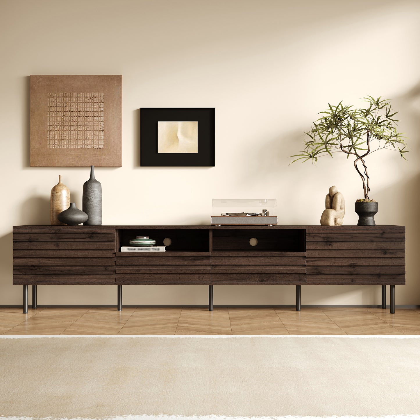 Lowline Walnut TV Console Cabinet