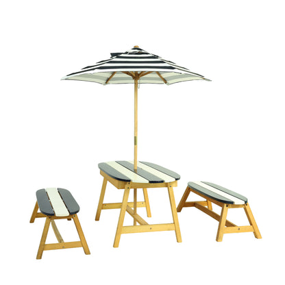 Kids Outdoor Picnic Table with Umbrella