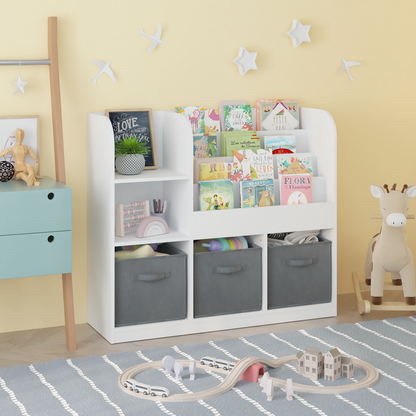 Grey Kids Storage Bookcase
