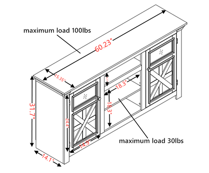 Farmhouse Timber TV Cabinet