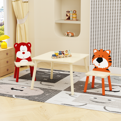 Animal Kids Table and Chairs Set