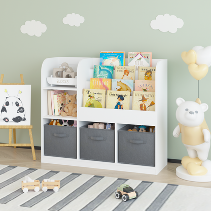 Grey Kids Storage Bookcase