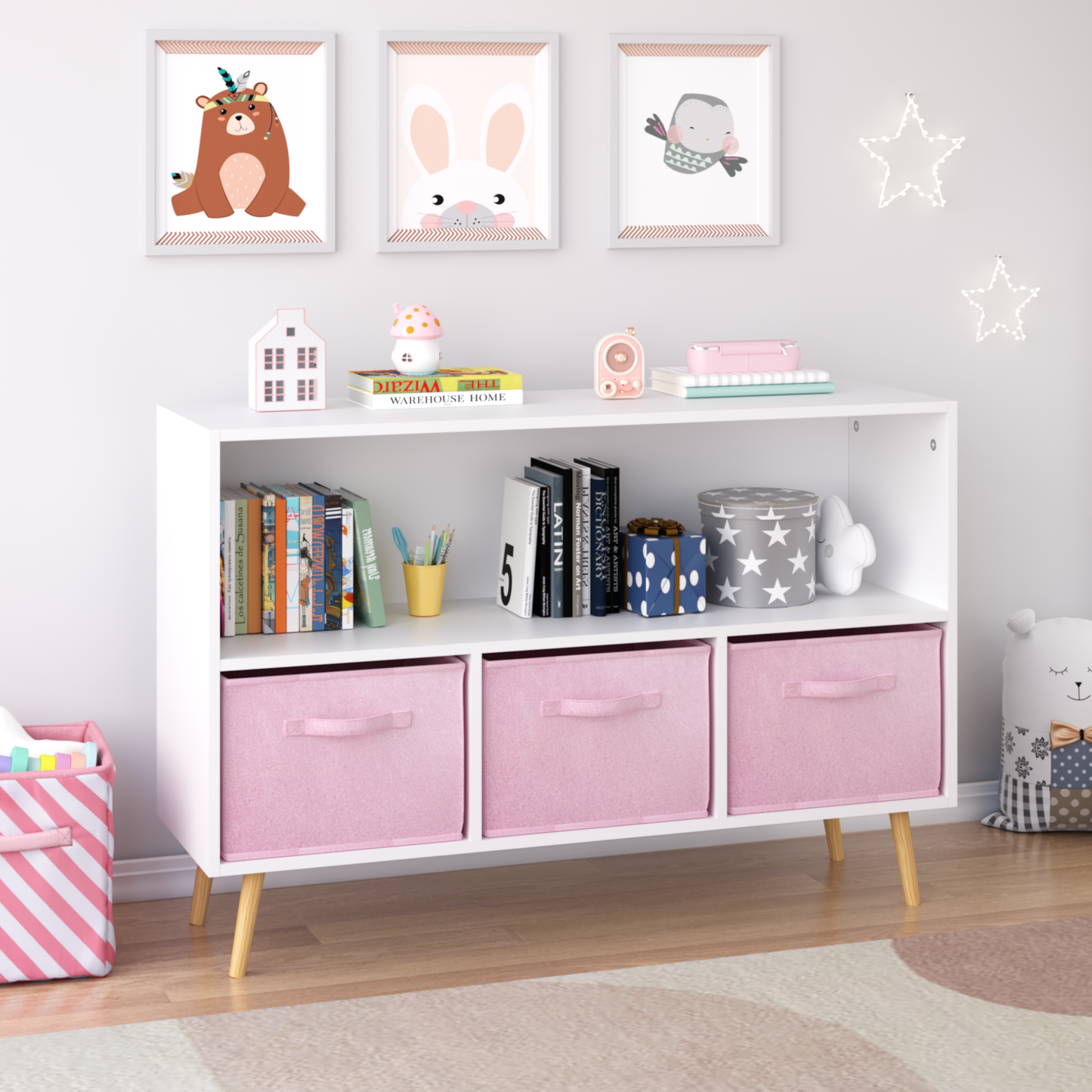 Kids Storage Cabinet with Drawers