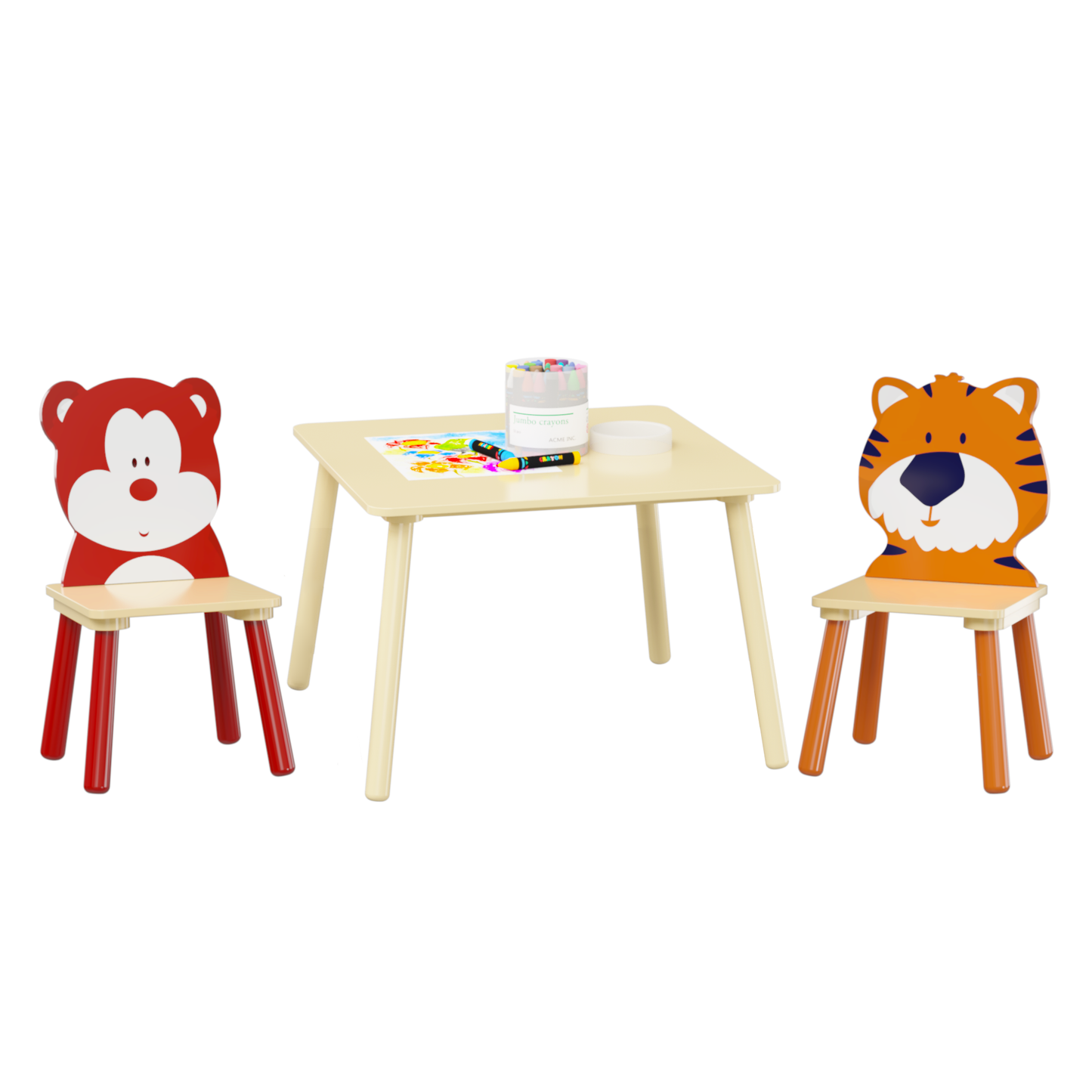 Animal Kids Table and Chairs Set