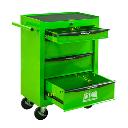 Green Rolling Tool Storage Cabinet