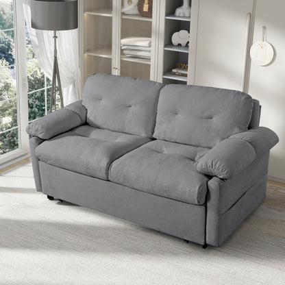 Grey Reversible Sleeper Sofa Chaise