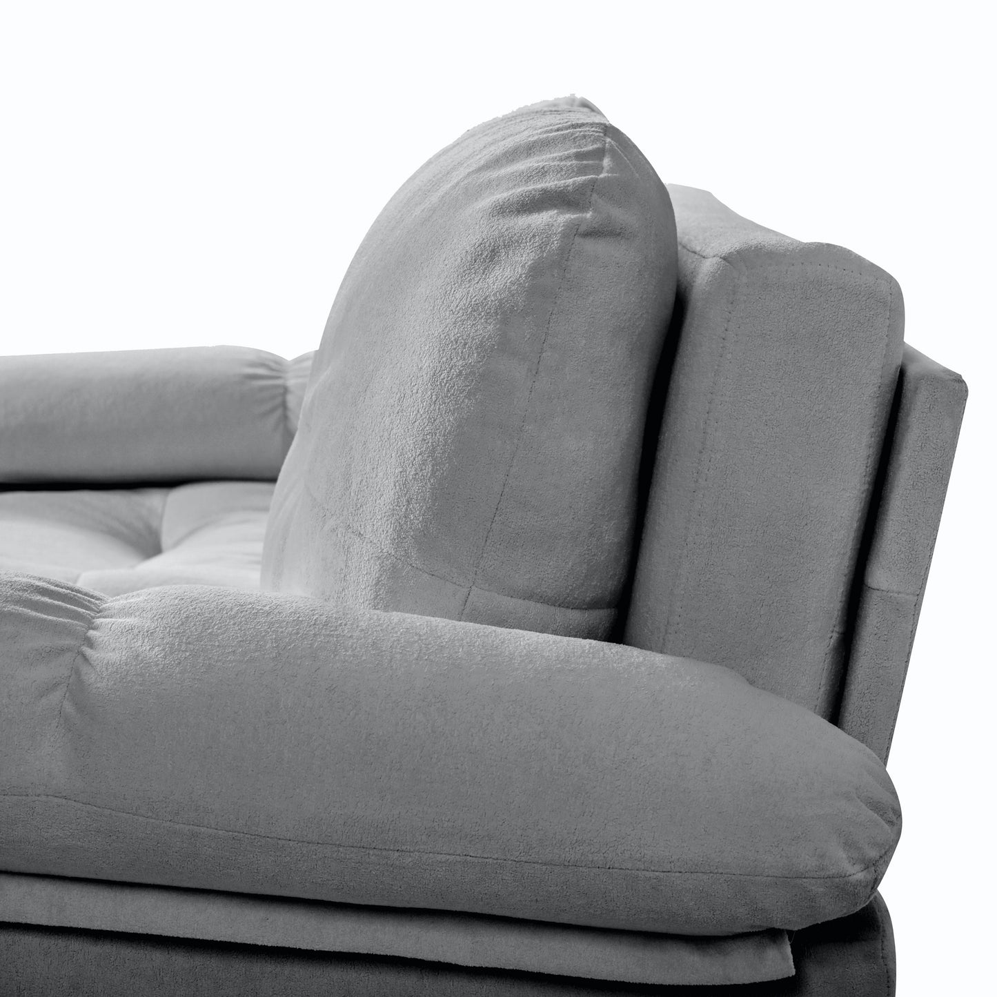 Grey Reversible Sleeper Sofa Chaise
