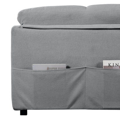 Grey Reversible Sleeper Sofa Chaise