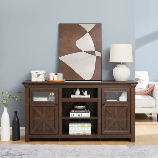 Farmhouse Timber TV Cabinet