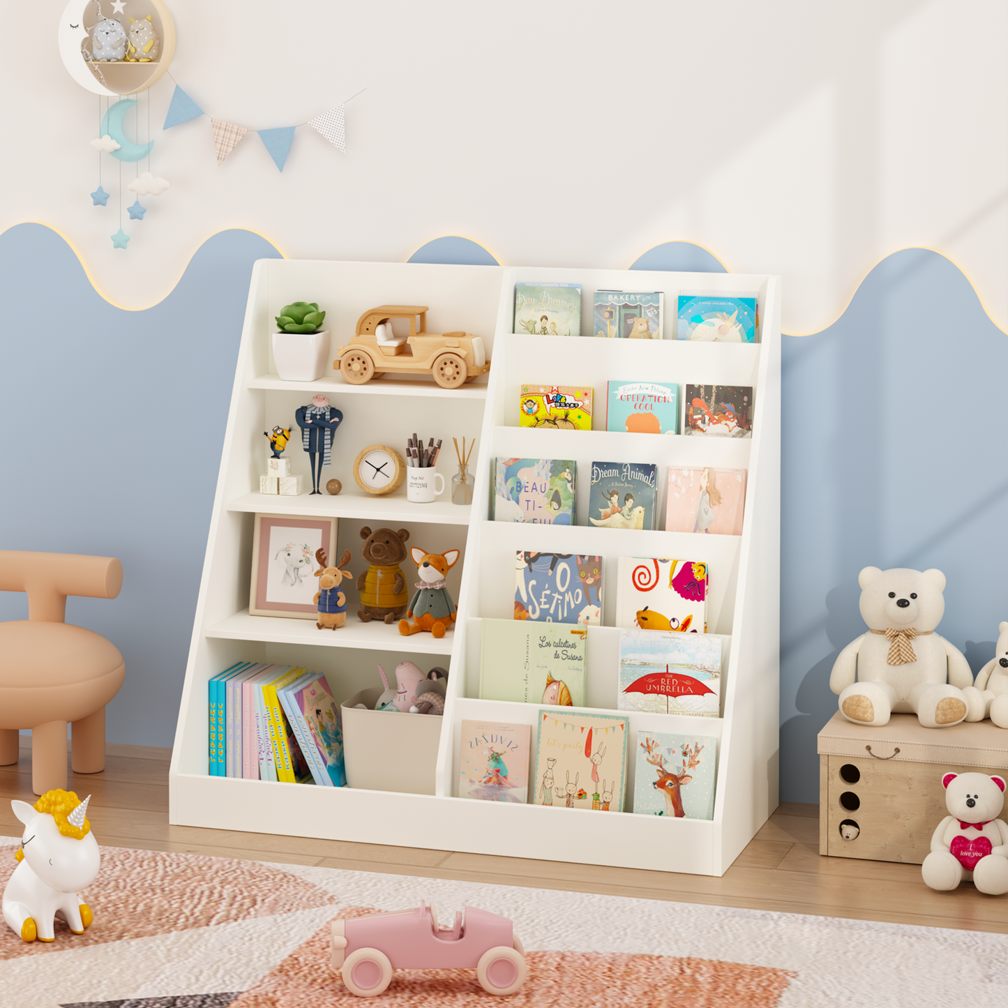 Kids Toy Storage Bookcase