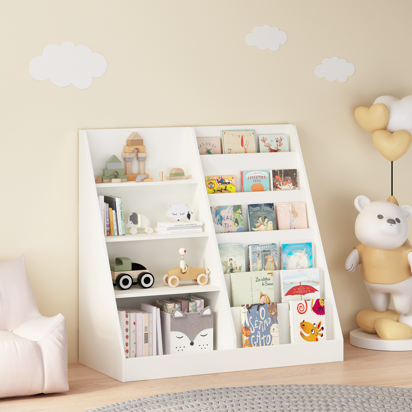 Kids Toy Storage Bookcase